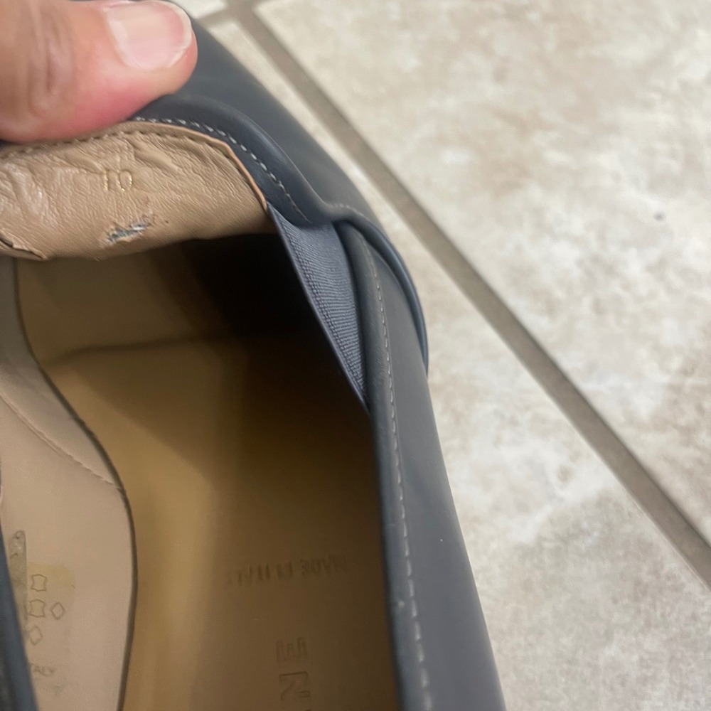 Everlane Navy Blue Leather Street Shoe Pointed Toe Slip On Sneaker Italy lady 10 - Picture 8 of 13